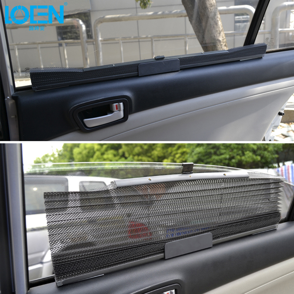 1PCS 60*46CM Car Sunshade Blinds Curtains Retractable UV Protection Cover Sun Shield Black For Vehicle Windshield Side Windows