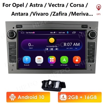 Ossuret Android 10 2DIN car radio GPS WiFi player for opel Vauxhall Astra H G J Vectra Antara Zafira Corsa Vivaro Meriva No DVD