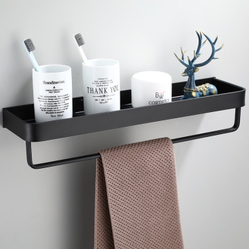 Bathroom Shelf Bath Shower Shelf with Hook Bar Bath Shampoo Holder Bathroom Corner shelf Black Aluminum Kitchen Storage holder