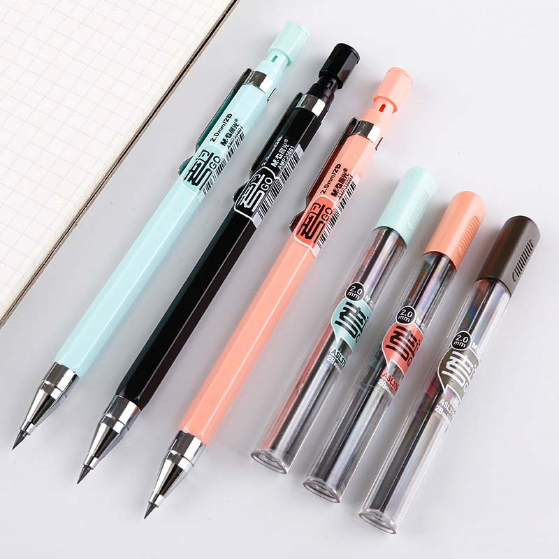 Hot Sale 2.0 mm Graphite Lead 2B Mechanical Pencil School Supplies Replace Lead Pencil Refill Smooth Writing For Exams Drawing