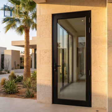 Modern Villa Entry With Heavy Sliding Door