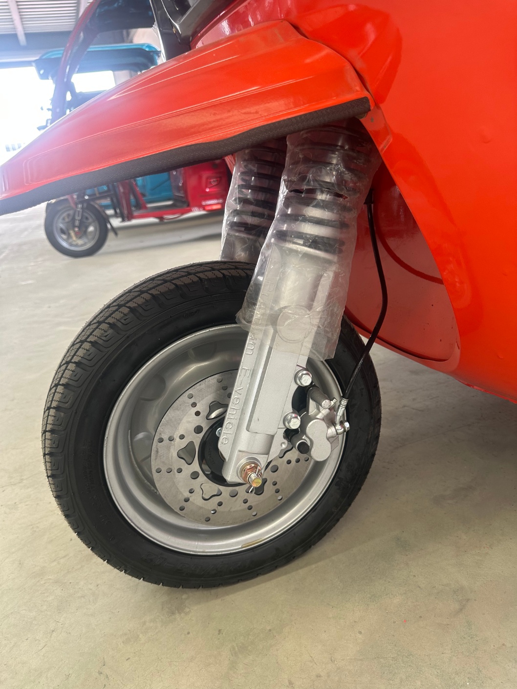 Three rows of electric tricycles
