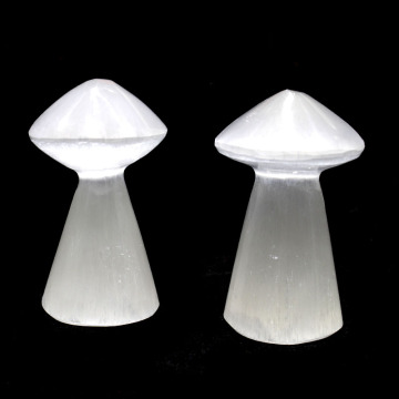 Wholesale Natural White Selenite Crystal Gypsum Stone Mushroom