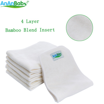 4 Layer Bamboo Blend Insert Reusable Diaper Insert Fit Cloth Diaper
