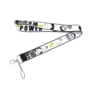 10Pcs Feminist Ruth Bader Ginsburg Keychain Lanyard for Keys USB ID Badge Holder Mobile Phone Straps Neck Strap Hang Rope Ribbon