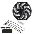 Car Auto Universal Electric Cooling Radiator Mounting Modified Fan Replacement Slim Pull Push Racing Electric Radiator