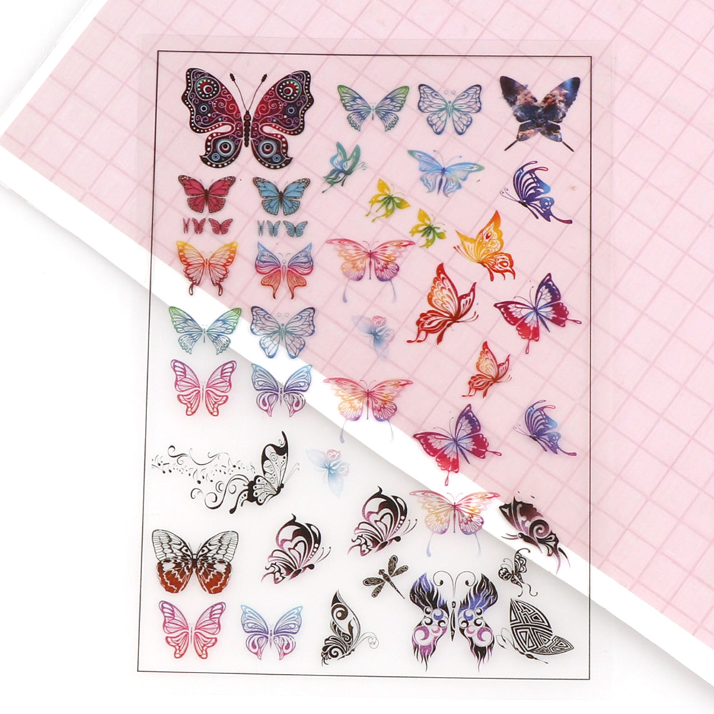 1pcs Butterfly UV Resin Fillings Sticker Journal Material Decorative DIY Filling Planner Diary Scrapbooking Album Stickers