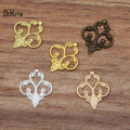 BoYuTe 100Pcs 13*15MM Metal Filigree Flower European Charms DIY Jewelry Accessories Parts Pendant Charms