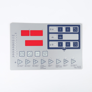 Silk screen printing graphic overlay with 3M adhesive