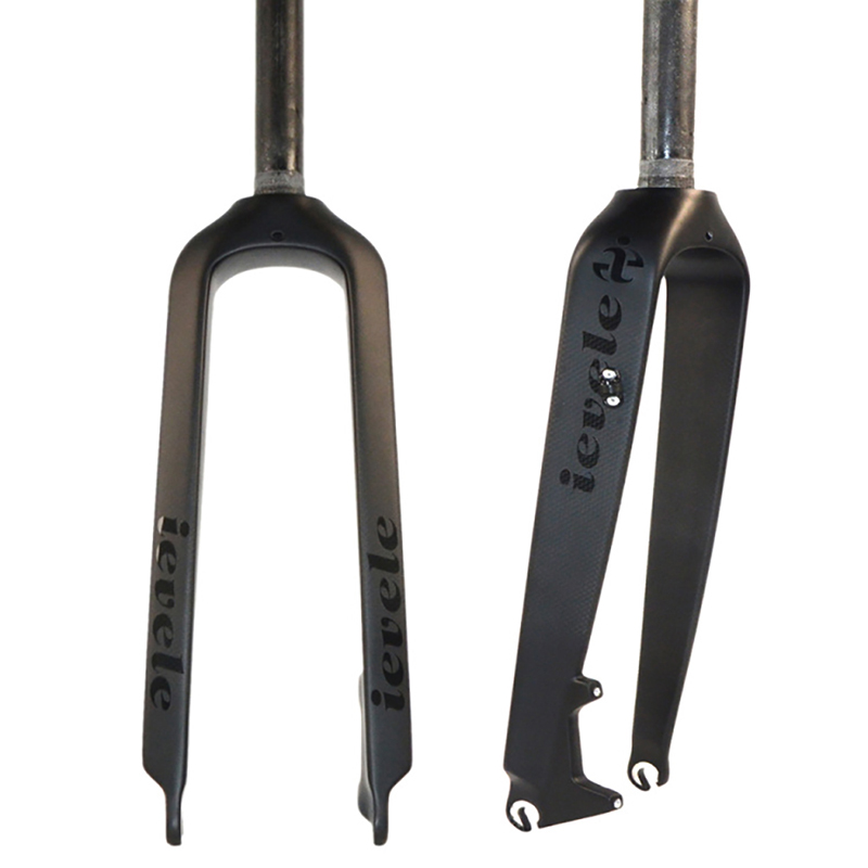 Bicycle Front Fork Matte Bike Fork Carbon Fiber Mountain Bike Disc Brake Fork 3K 26er/29er Bike Spare Part 500g 300MM Two Sizes