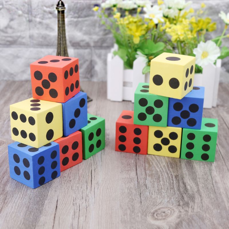 6pcs Math Toys Giant EVA Foam Dice Kid Educational Toys Party Game Dice