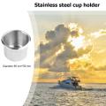 1pc Stainless Steel Cup Drinking Holder for Barge Marine Boat Car Truck Camper