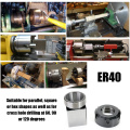 ER40 Collet Chuck Square Collet Chuck Block Holder CNC Tool Hard Steel For Lathe Engraving Machine Hole Drilling