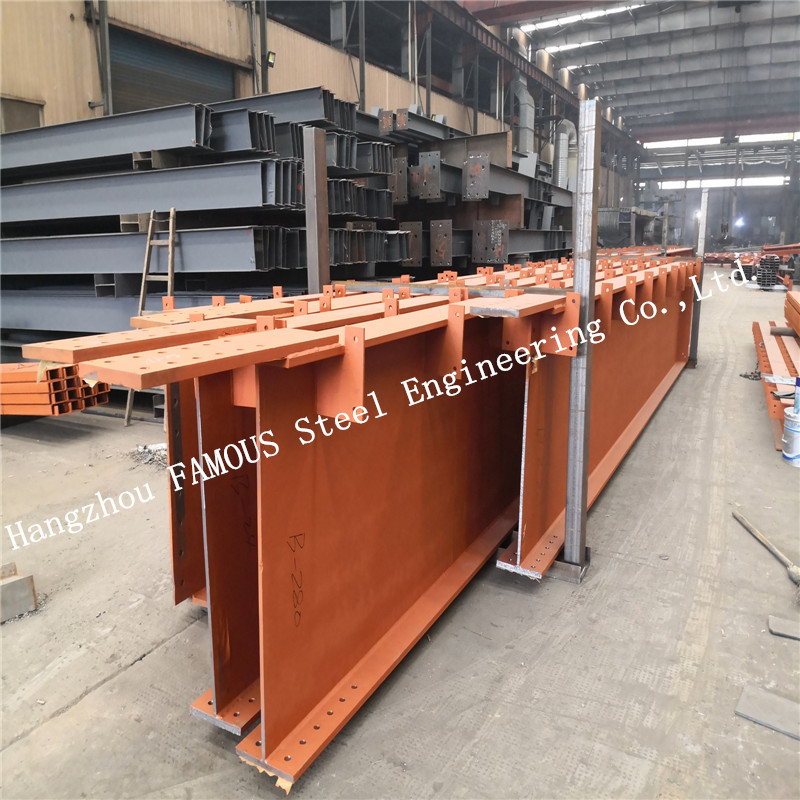 Prefabricated Q355b Strength Galvanized Structural Steel Fabrications Steel Member Surface Painting