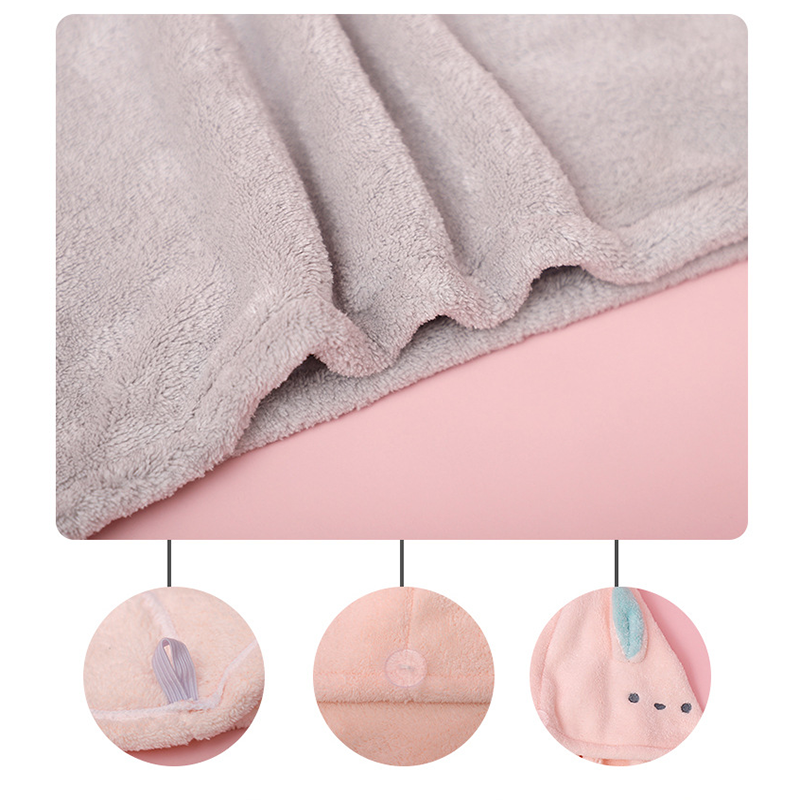 Girl's Super Absorption Turban Hair Drying Towel Quick-Dry Cartoon Koala Microfiber Hair Towel Pink