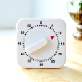 60 Minutes Kitchen Timer Count Down Alarm Reminder White Square Mechanical Timer for Kitchen mechanically timed relay