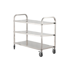Stainless Steel Square Tube Three-Layer Dining Trolley
