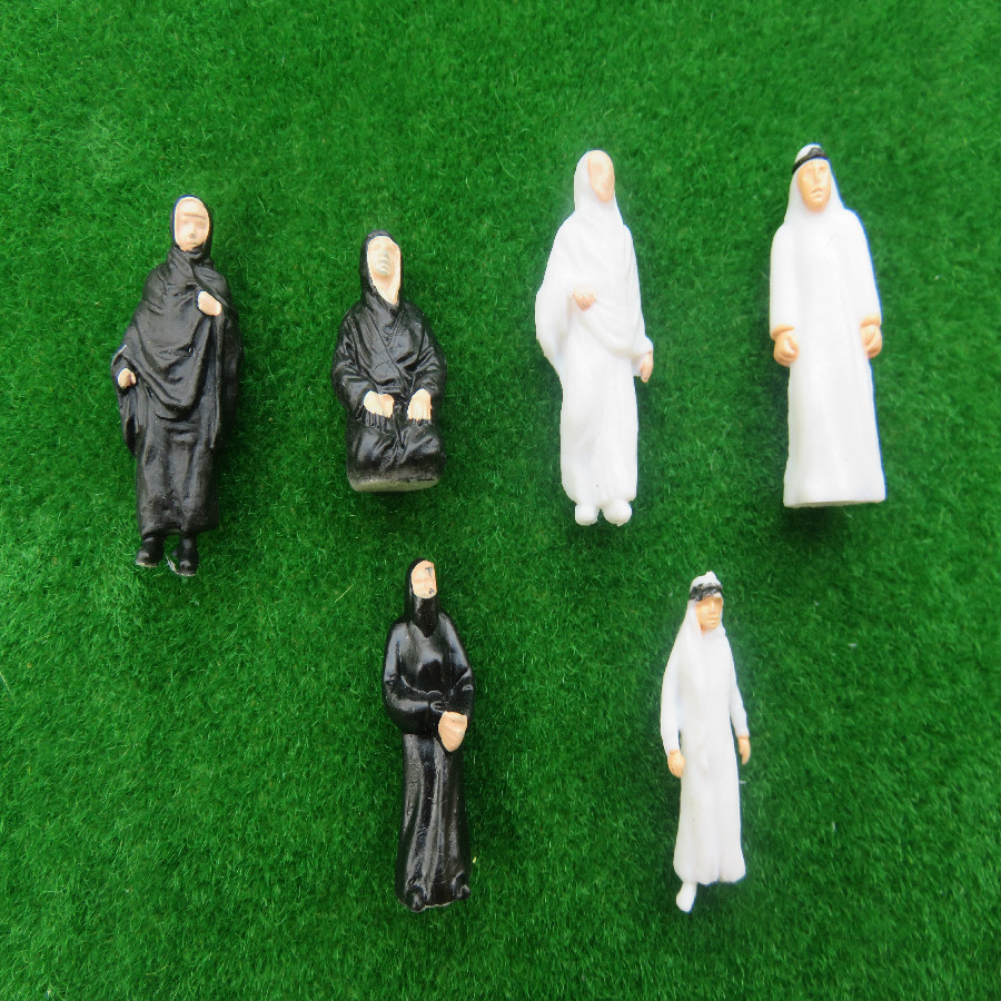 50pc1:50 1:75 1:100 1:150 1:200 Scale Mini Abs Arab Figure Architectural Sand Table Material Model Background Character Posture