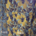 Blue Metallic Gold Fringe Flower Jacquard Fabric for Dress,Diy Wedding Yarn Dyed Fabric for Womens Coat Dress Damask Brocade
