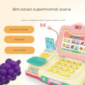 Simulation Mini Sound and Light Supermarket Cash Register Kits Toys Kids Checkout Counter Role Pretend Play Cashier Toy Gifts