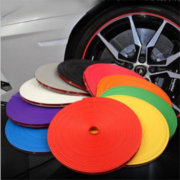 8m Car Wheel Protector Hub Sticker Car Decorative Strip Auto Rim Tire Protection Care Covers Car-styling