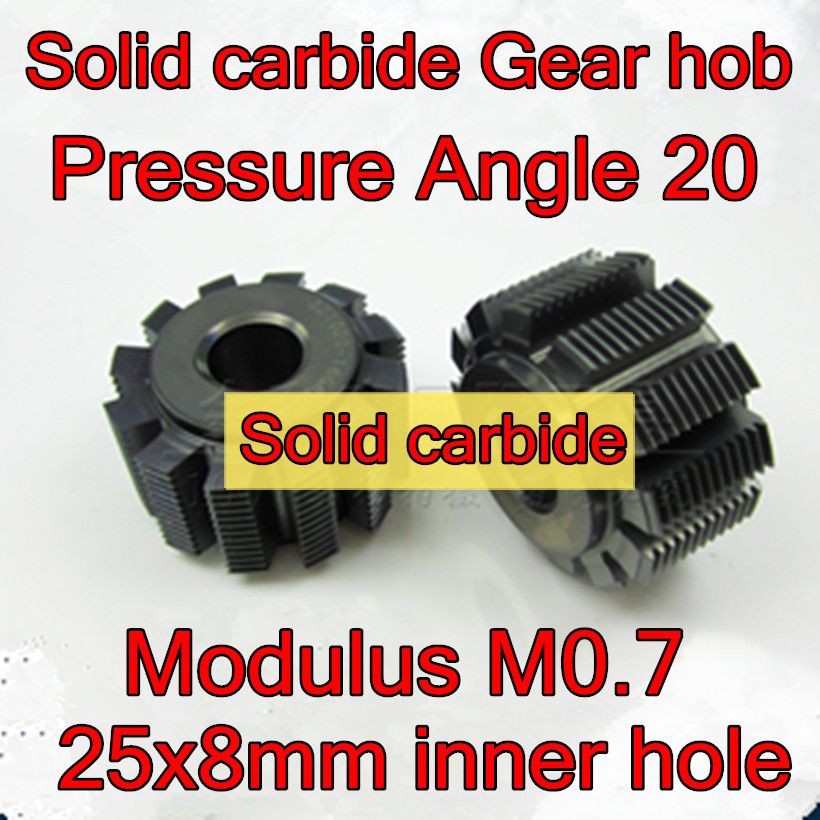 M0.7 Modulus Pressure Angle 20 Solid carbide Gear hob 25x8mm Inner hole 1pcs