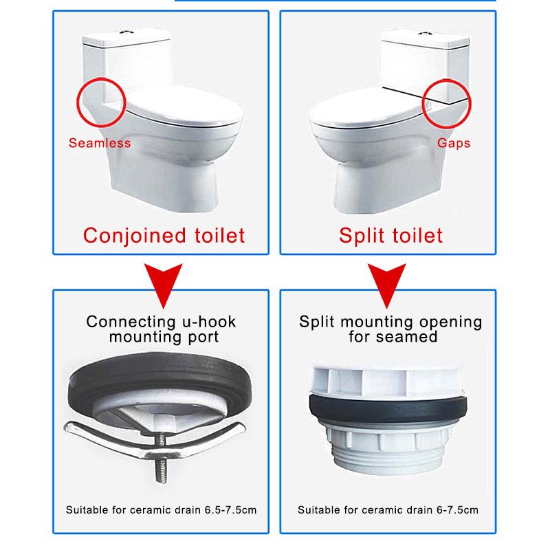 Hot Water Tank Connected 2 Flush Fill Toilet Cistern Inlet Drain Button Repair Parts Water Outlet D6