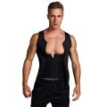 Men Neoprene Sauna Suit Hot Body Shaper Corset for Weight Loss with Zipper Waist Trainer Vest Tank Top Workout Shirt