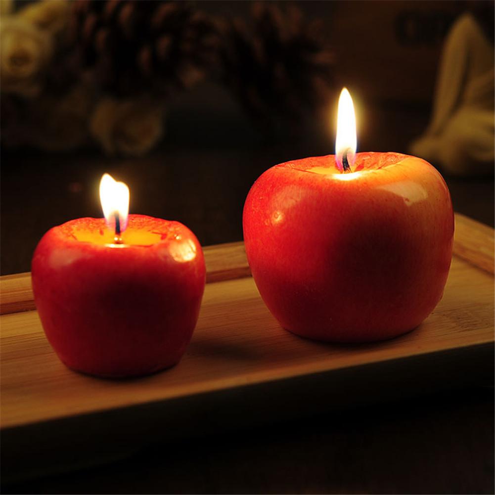 Red Apple Shaped Aromatherapy Candles Lamp Wedding Gift Home Decoration Valentine's Day Christmas Candle Lamp Lover's Gifts