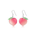DAIWUJAN 2020 Sweet 925 Sterling Silver Summer Peach Drop Earrings For Women Girl Small Fresh Fruit Dangle Earrings Cute Jewelry