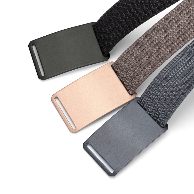 Fashion Men Long Belt Black Aluminum Buckle Knitted Belt Canvas Tactical Belt 1.5 Inch Cinturon Hombre Belt Length
