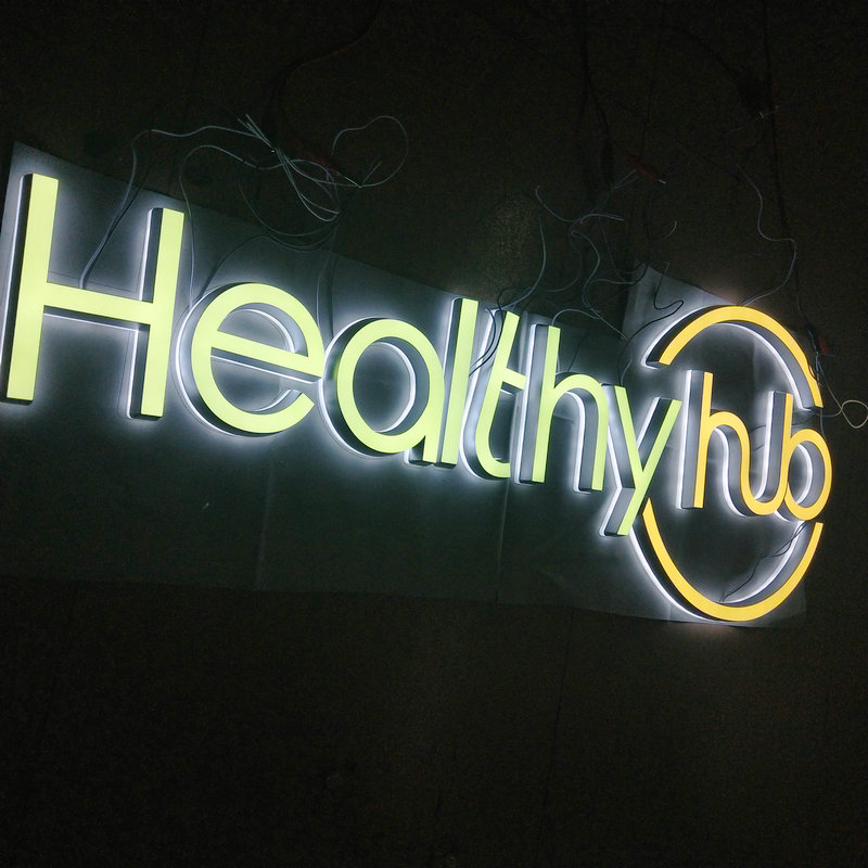 Custom 3d acrylic led sign outdoor storefront illuminate letters good quality