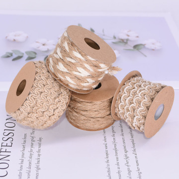 5Meter Jute Burlap Rope Braid Hemp Lace Gift Wrapping Ribbons DIY Handmade Craft Vintage Rustic Wedding Party Decor