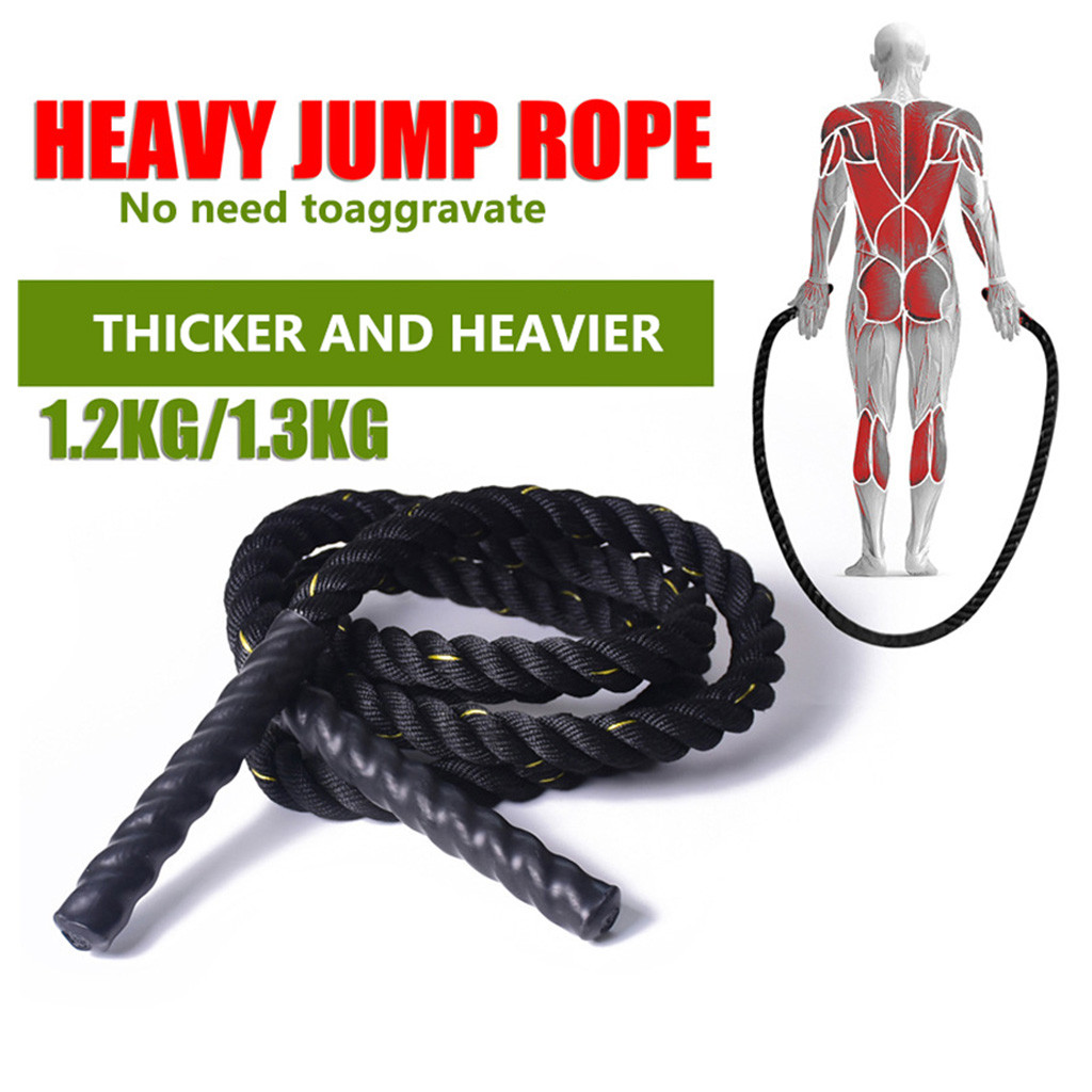 25mm Skipping Rope Fitness Weighted Jump Rope Heavy Exercise Workout Sports Muscle Lose Weight Jump Rope Training Equipment L707