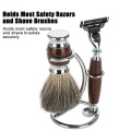 Hot Sale Men's Shaving Razor & Brush Stand Shaver Stainless Steel Holder Stand Kit Pro Rack