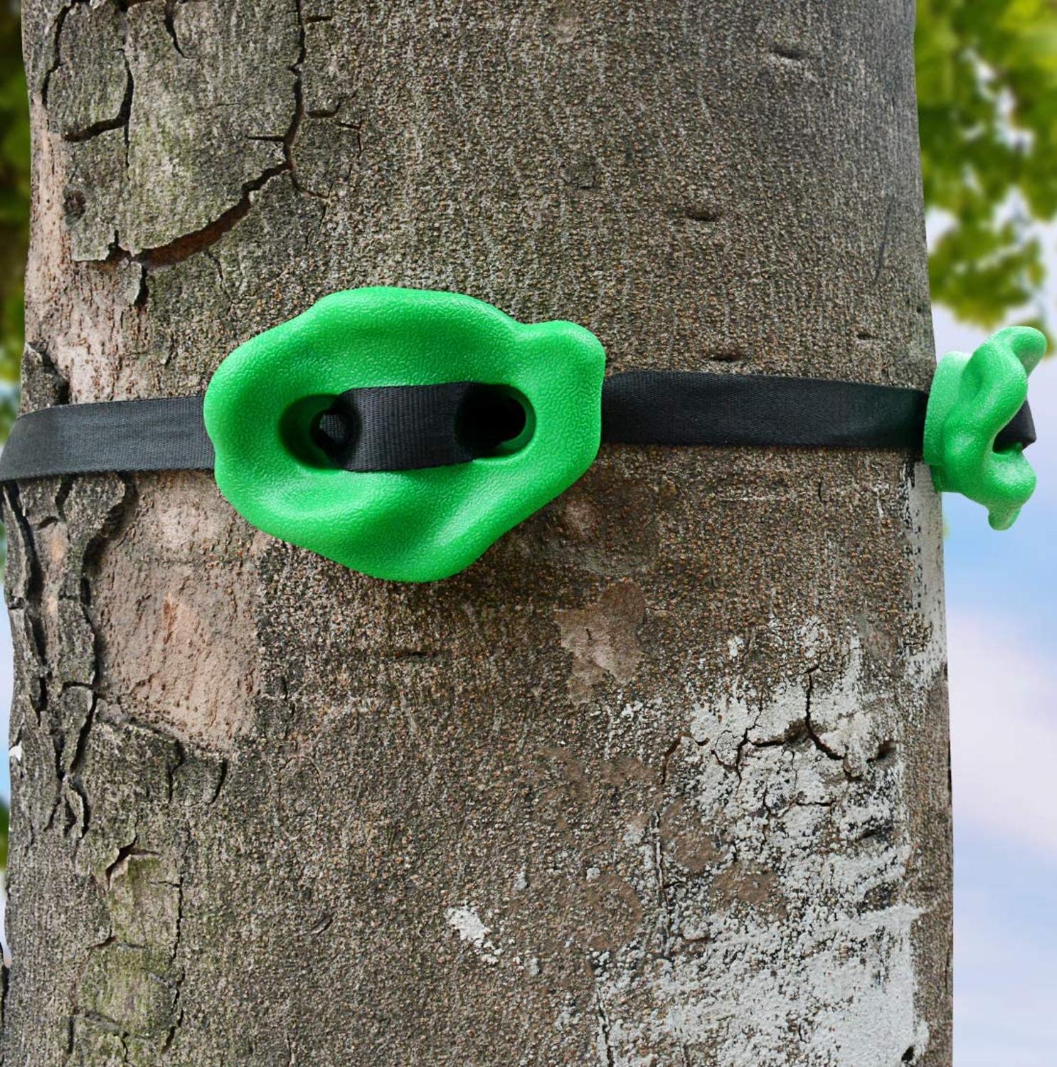 12 Ninja Tree Climbing Holds for Kids Climber, Adult Climbing Rocks with 6 Ratchet Straps for Outdoor