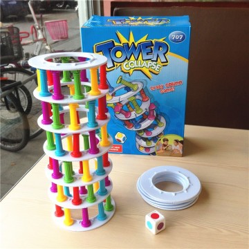 1 Set Tower Collapse Board Games For Kids Crazy Column Boom Boom Family Game Children Birthday Party Supplies Kid Toys Best Gift