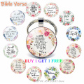 The Lord Is Near All Who Call Ont To Him Bible Verse Psalm Quote Key Chain Glass Jewelry Christian Pendant Keyring Keychain Gift