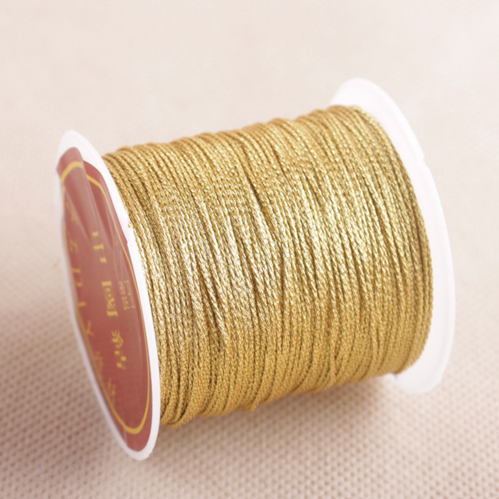 1 Roll Sewing Machine Threads Gold/Silver Durable Overlocking Polyester Cross Stitch Strong Threads for Sewing Supplies