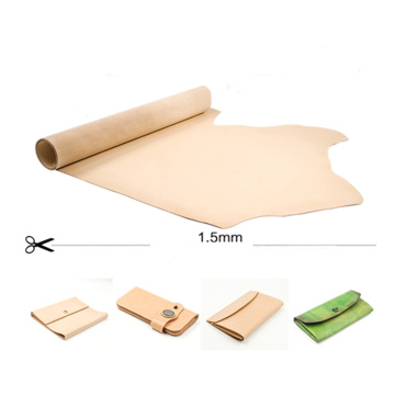 1.5mm leather good for making bags DIY material color plain easy for dye genuine leather
