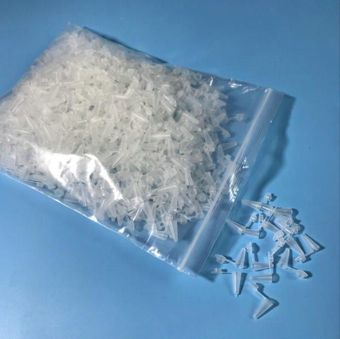 1000pcs/lot 0.1ml Lab White V-shape Plastic Centrifuge Tube, 100 ul PCR short tube PP Small Microcentrifuge Tube