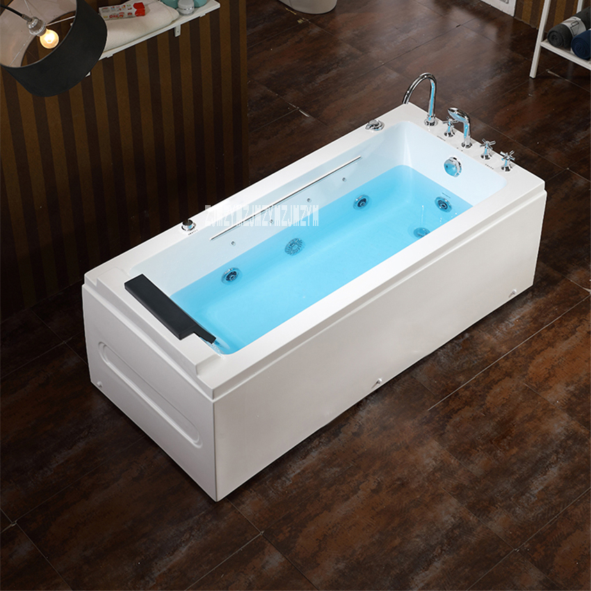 Household Wall Corner Bathtub Home Bathroom Adult Acrylic Surfing Bathtub With Massage Function Acrylic Whirlpool Bathtub 1.4m