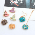 10pcs/lot 19*20mm Halloween hat Pumpkin Enamel Charms Braclets Jewelry finding DIY Craft more fashion