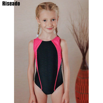 Riseado Sport One Piece Swimsuit Girl Patchwork Swimwear Children Competitive Bathing Suit Racer Back Beachwear 2020 Summer