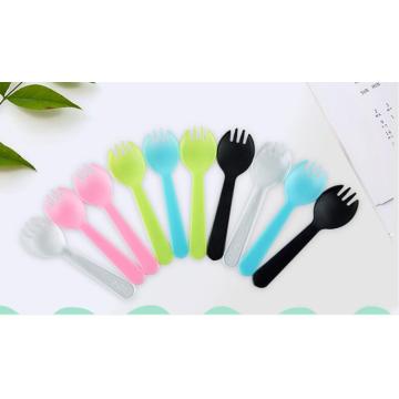 Disposable spoon fork spoon individually packaged sand ice cream plastic small fork spoon thickened cake dessert spoon