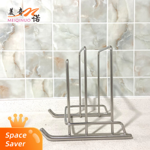 Double grid pot lid cutting board rack