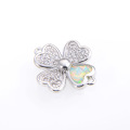 2pcs Four-leaf clover cz Copper Opel Bracelet Connector Accessories for DIY Bracelet Jewelry Making Charm Accessories for Women