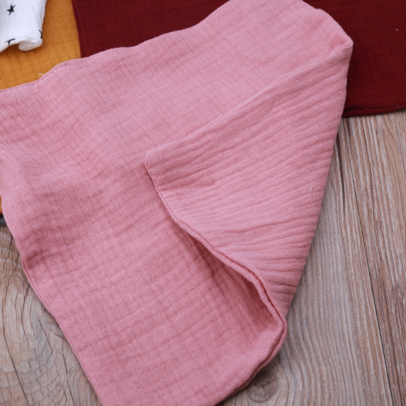 5pcs Baby Nursing Towel 4Layers Water Washing Handkerchief Stars Dots Burp Cloth F3ME