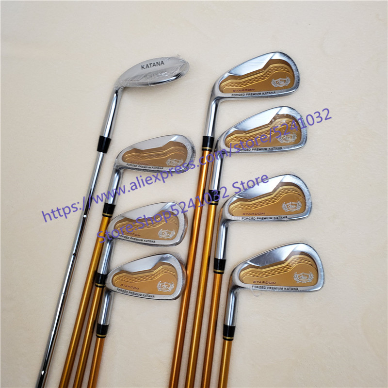Men's katana left hand golf club set of golden men's carbon shaft 12pcs golf club no golf bag