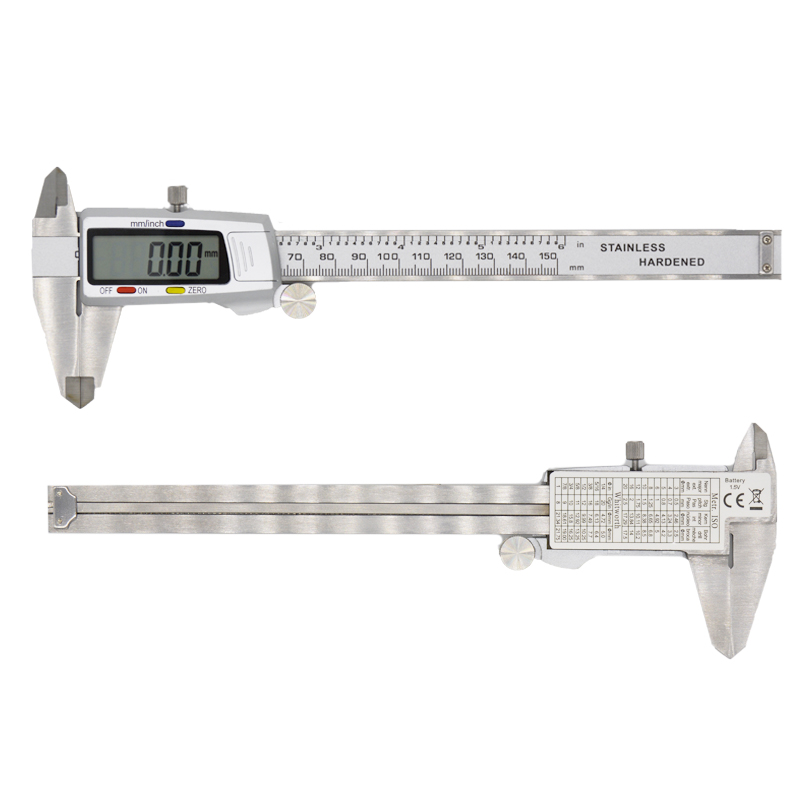 Digital Caliper 6 "150mm LCD Messschieber paquimetro measuring instrument Vernier Calipers Measuring Tool Stainless Steel